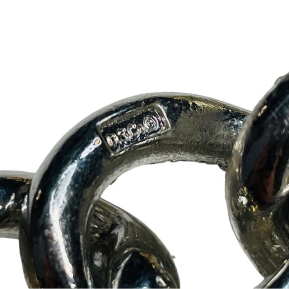 EUVC Signed DSC (Daniel Swarovski Co.) Couture Gold Plated & CZ Heavy Necklace. - Picture 6 of 6